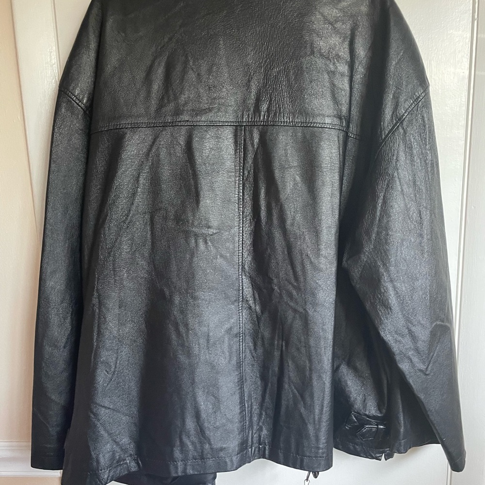 Fashion Element Black Leather Jacket very good condition size 2X - Picture 11 of 11